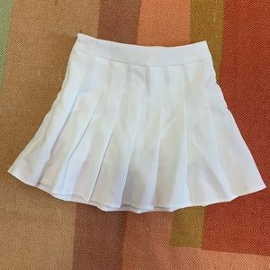 White Pleated Tennis Skirt